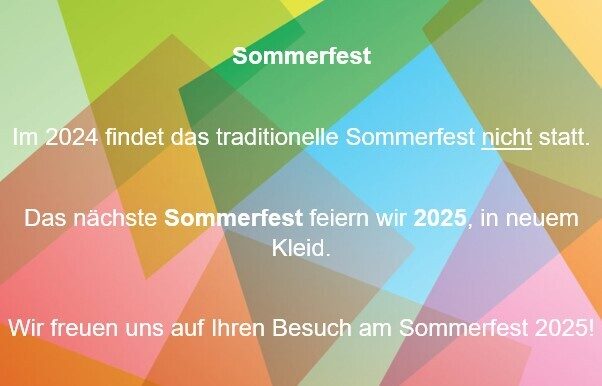 Sommerfest 2025 Info